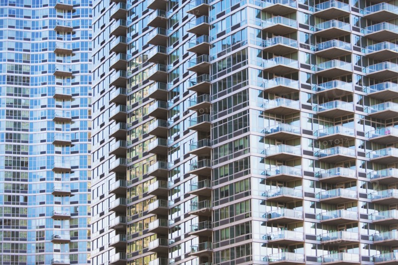 USA, New York State, New York City, Manhattan, Facade of modern buildings