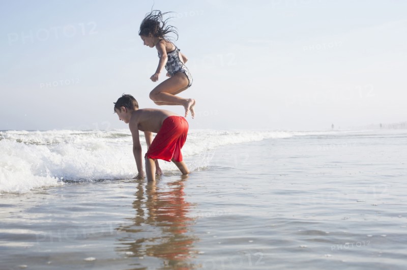 Children playing on beach