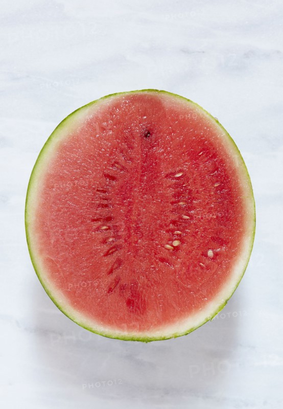 Watermelon cut in half