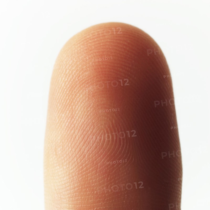 Close-up view of fingertip.