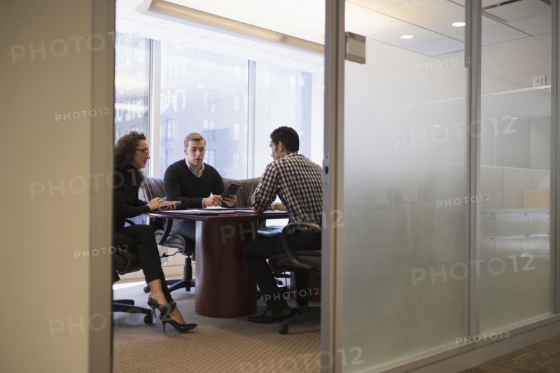 Young business people having meeting in conference room.