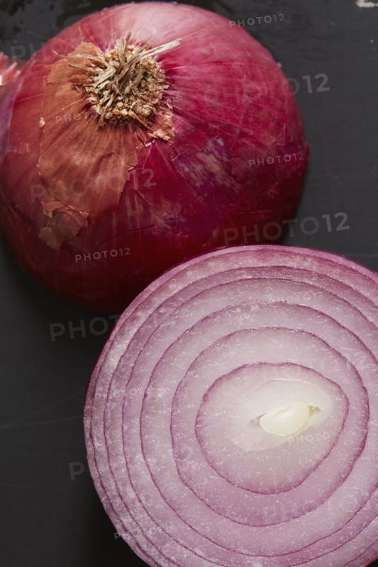Halved Red onion