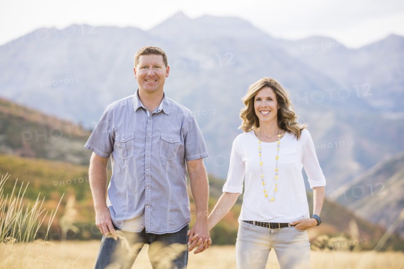 USA, Utah, Provo, Smiling couple holding hands
