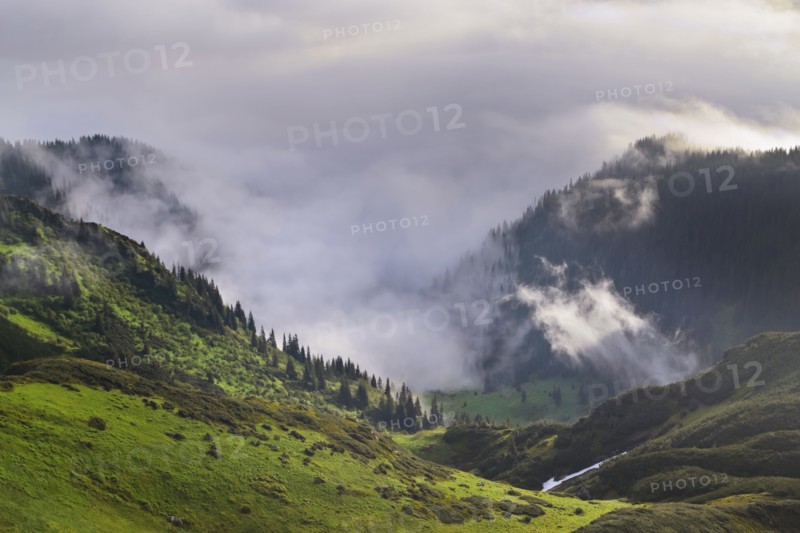 Ukraine, Zakarpattia, Rakhiv district, Carpathians, Maramures, Mountain landscape