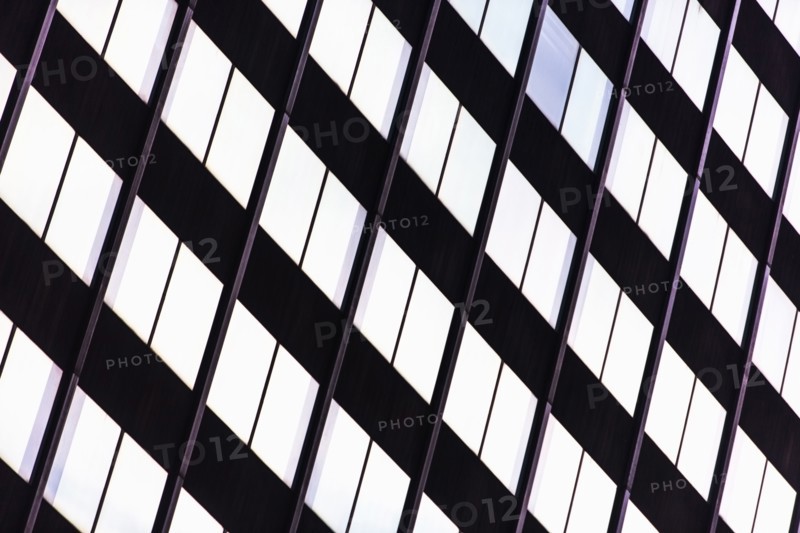 USA, New York State, New York City, Detail of office building facade