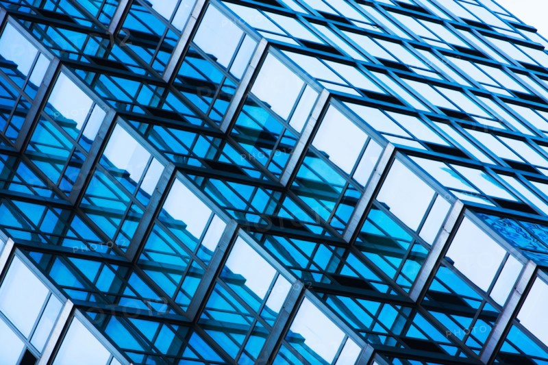 USA, New York State, New York City, Detail of office building facade