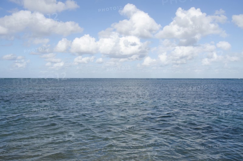 Puerto Rico, Rio Grande, Puffy clouds over Atlantic Ocean
