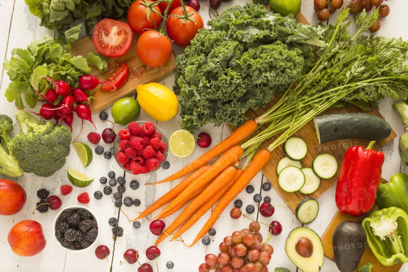 Fresh fruits and vegetables