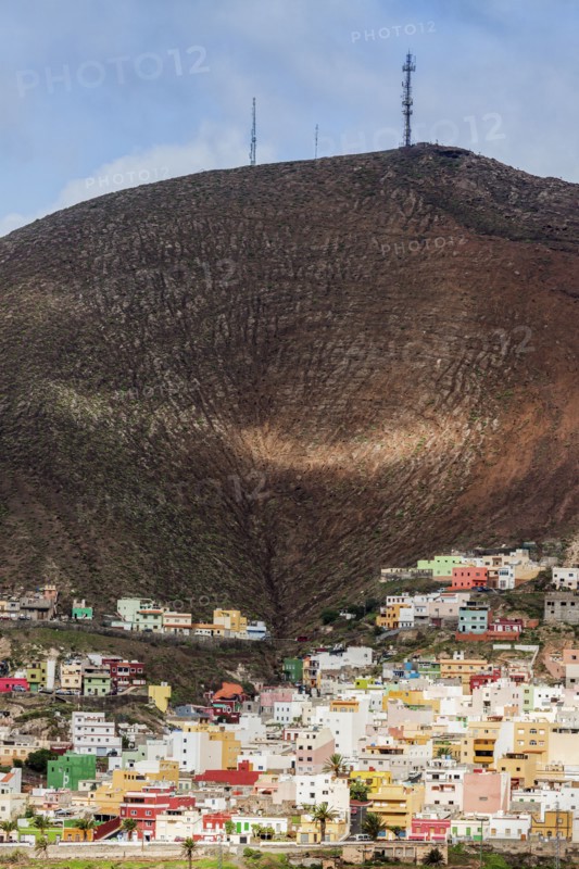 Spain, Canary Islands, Gran Canaria, Galdar, Panorama of Galdar