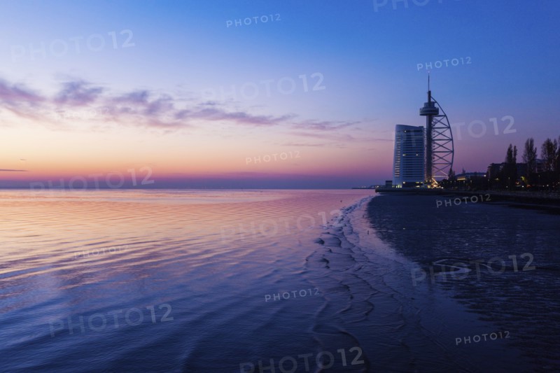 Portugal, Lisbon, Tower Vasco da Gama by Tagus River in Lisbon