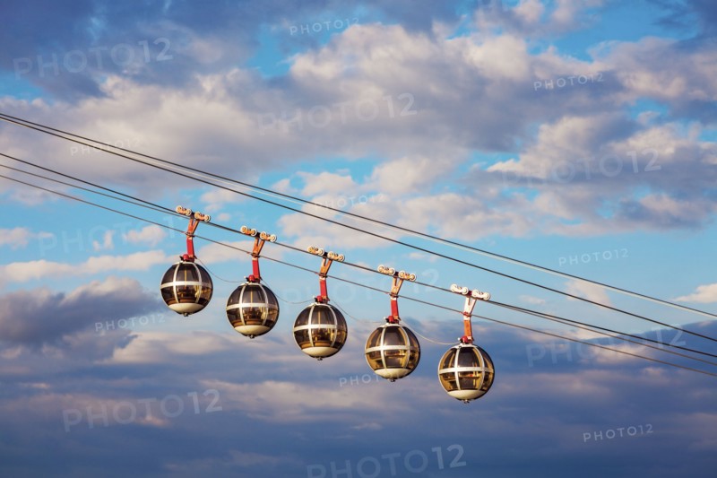 France, Auvergne-Rhone-Alpes, Grenoble, Grenoble-Bastille cable car