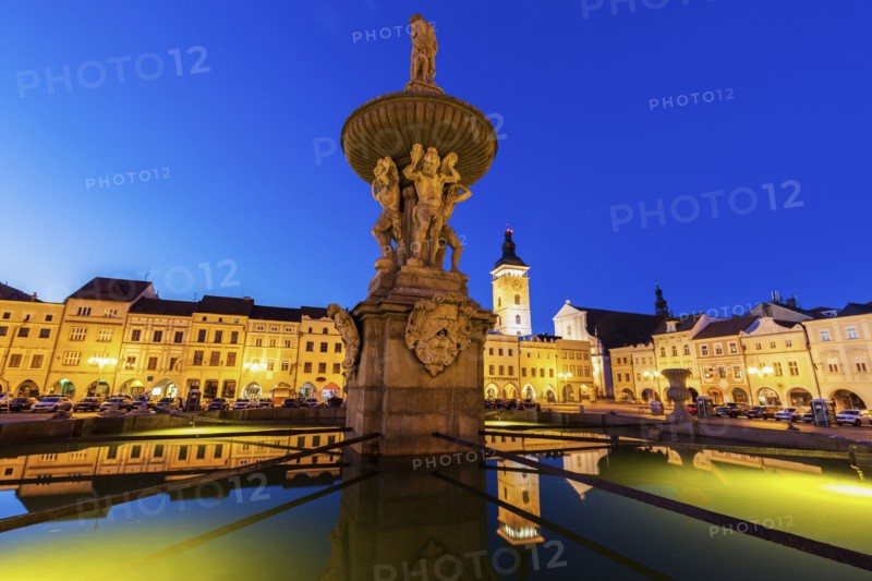 Czech Republic, Bohemia, Ceske Budejovice (Budweis), Main Square of city