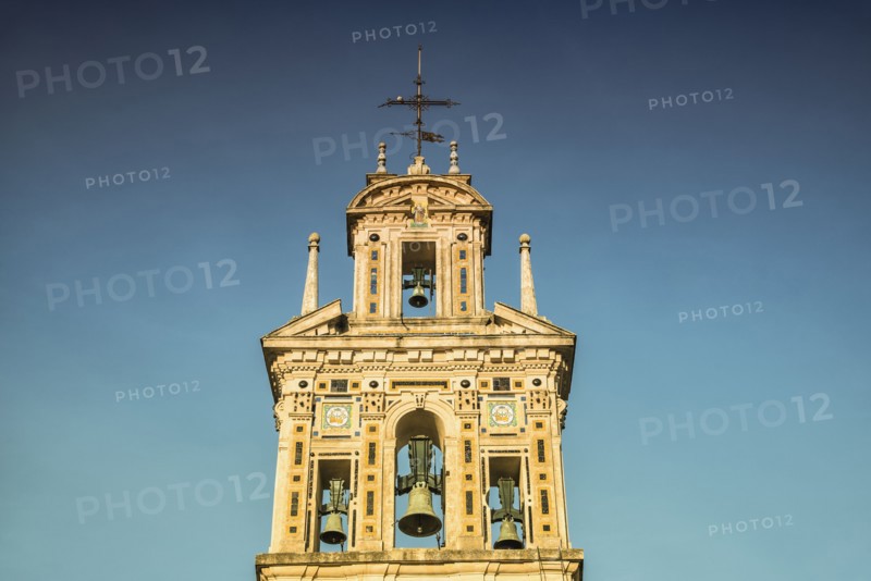 Spain, Seville, Bell tower of Santa Paula Macarena also known as Monasterio de Santa Paula