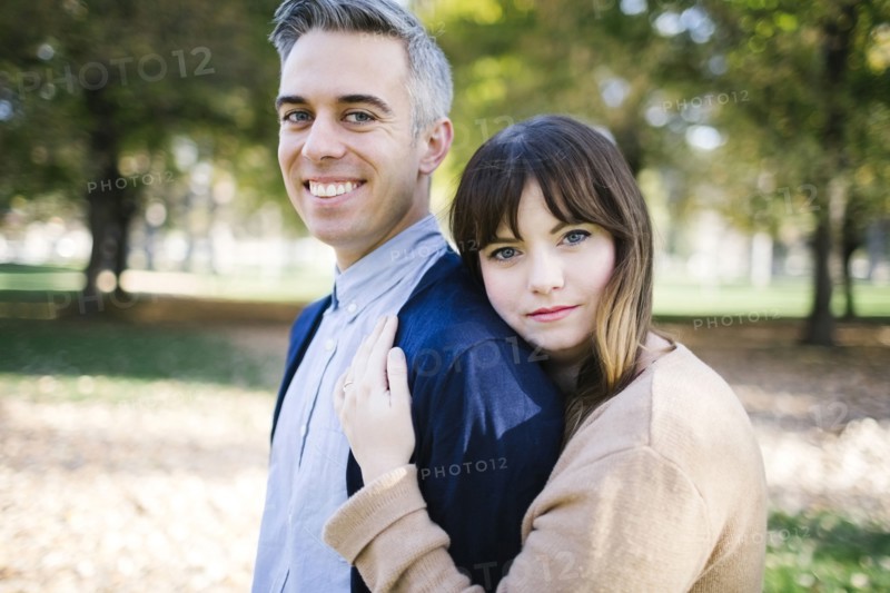 Portrait of smiling couple in park