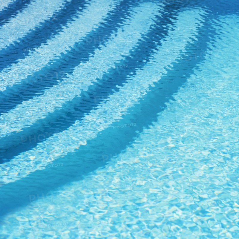Transparent blue water