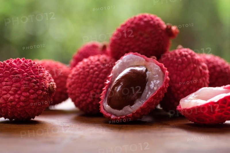 Lychee on table