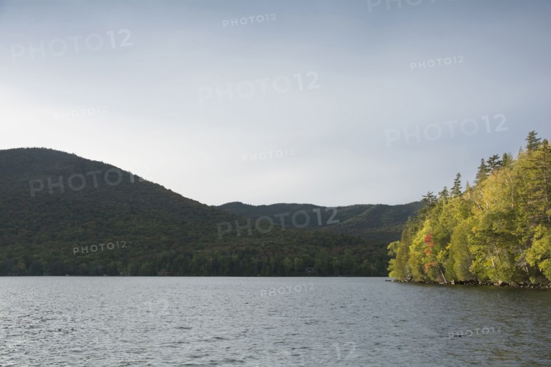 USA, New York, St. Armand, Lake Placid at autumn