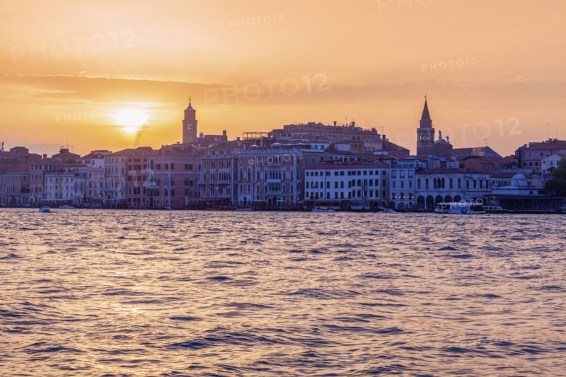 Italy, Veneto, Venice at sunset