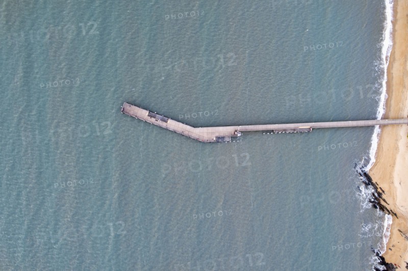 Australia, Queensland, Aerial view of pier