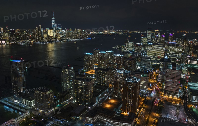 USA, New York, New York City, City lights at night