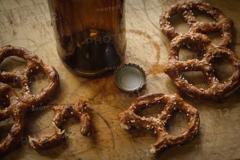 Pretzels with beer