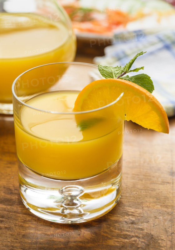 Glass of orange juice
