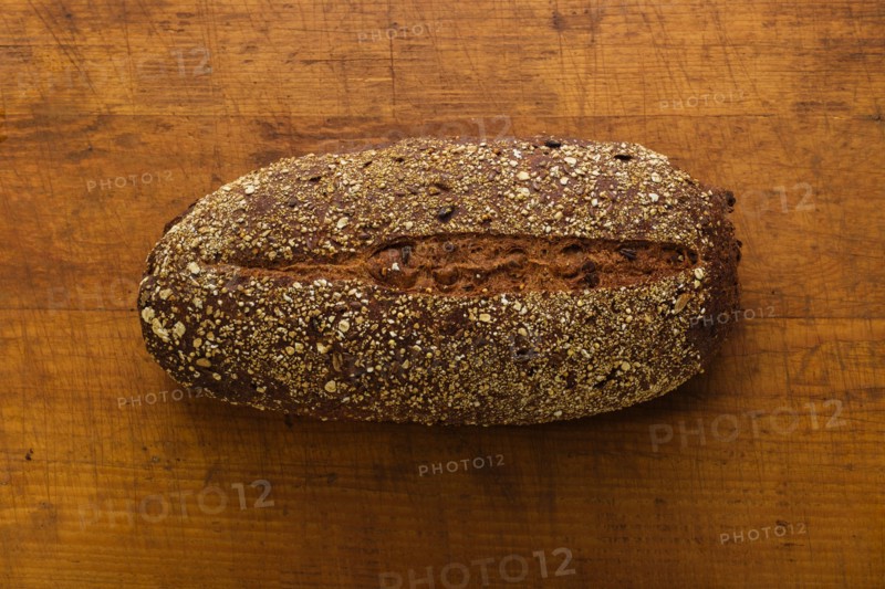 Bread on wooden table