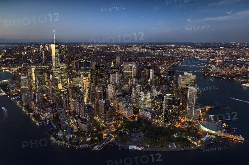 USA, New York, New York City, City at dusk
