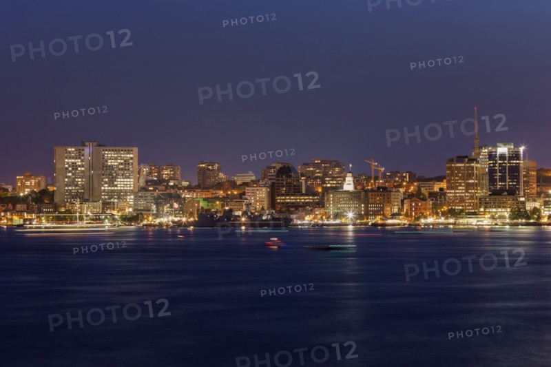 Canada, Nova Scotia, Halifax, City seen over water