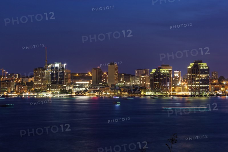 Canada, Nova Scotia, Halifax, City at dusk