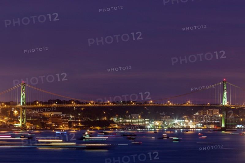 Canada, Nova Scotia, Halifax, City at dusk
