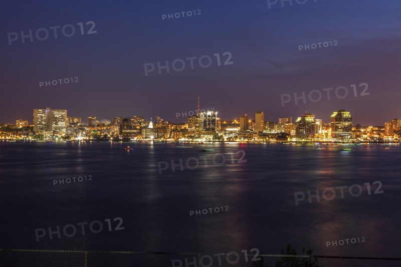 Canada, Nova Scotia, Halifax, City at dusk
