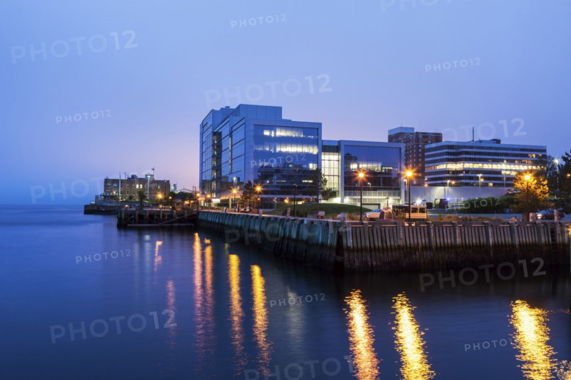 Canada, Nova Scotia, Halifax, City at dusk
