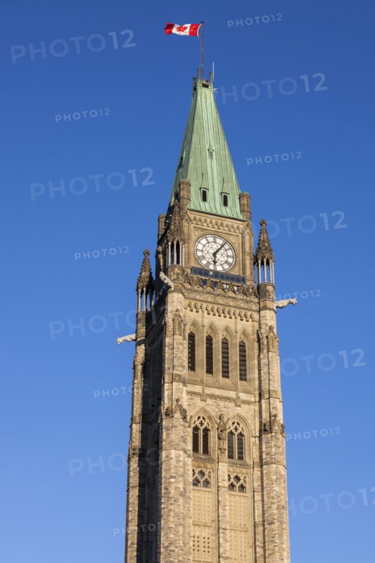 Canada, Ontario, Ottawa, Peace Tower against clear sky