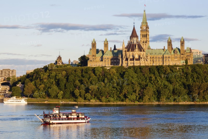 Canada, Ontario, Ottawa, Parliament Hill by Ottawa river