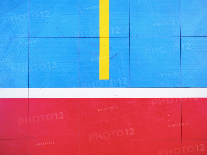 Empty basketball court