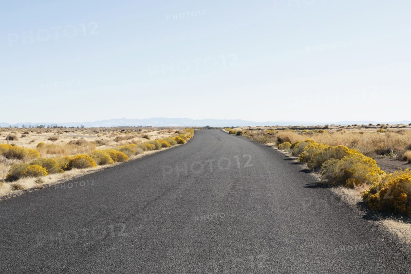 USA, Nevada, Clear sky over empty road