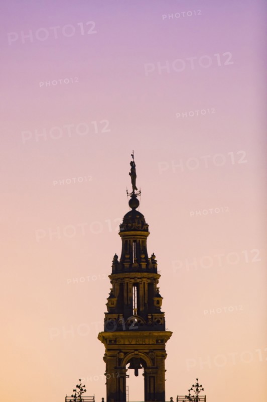 Spain, Seville, Silhouette of Giralda tower