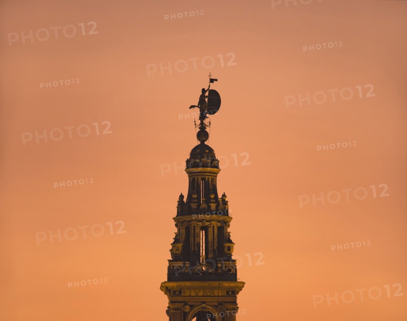Spain, Seville, Silhouette of Giralda tower