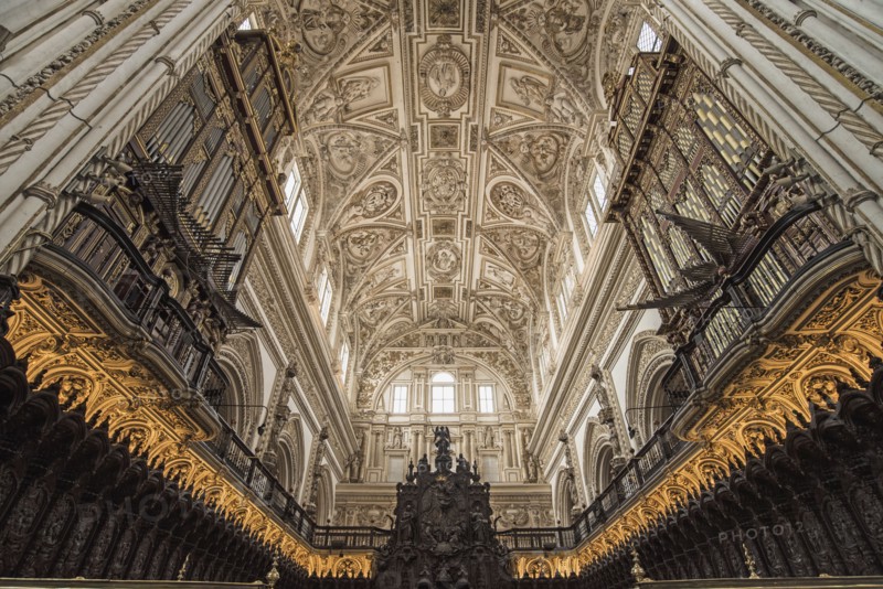 Spain, Andalusia, Cordoba, Interior of Great Mosque of Córdoba