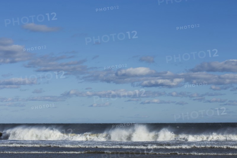 Waves splashing onto beach