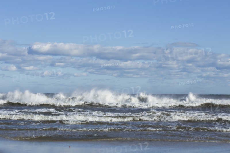 Waves splashing onto beach