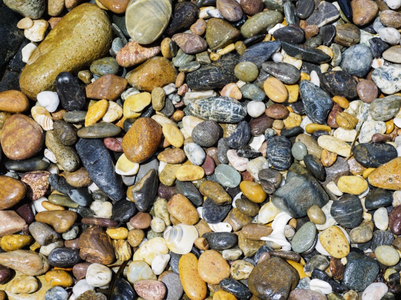 Full frame of colorful pebbles