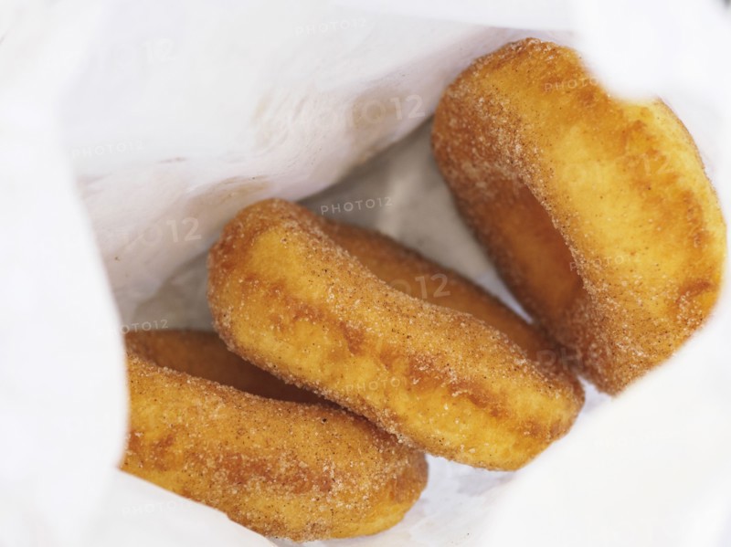 Donuts on white background