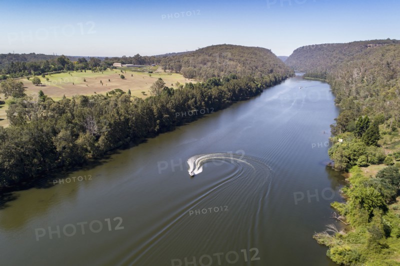 Australia, Sydney, Motorboat at Nepean river