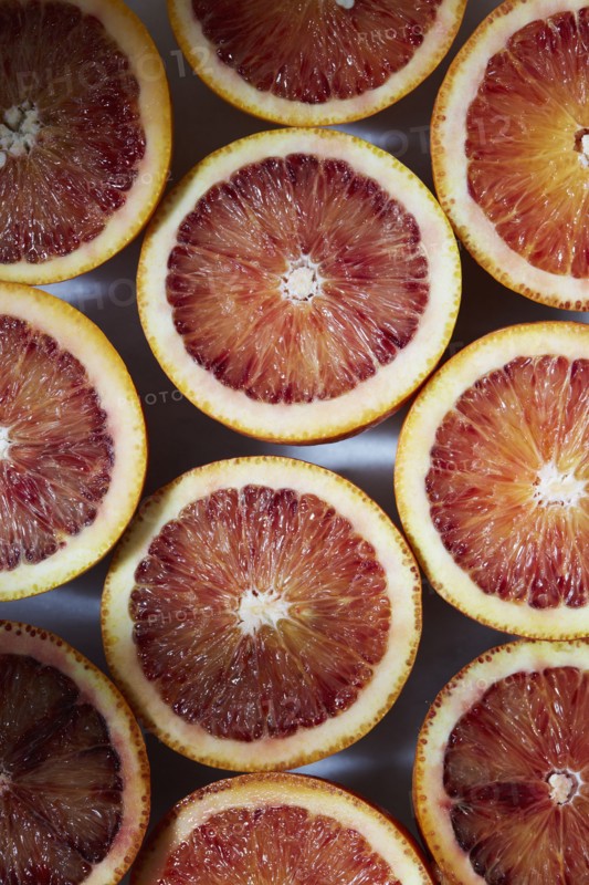 Sliced grapefruit