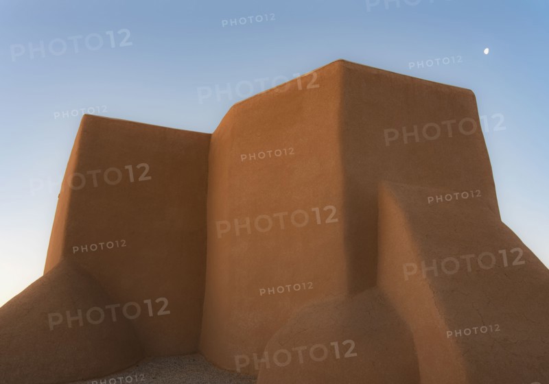 Adobe walls of San Francisco de Asis Church in New Mexico