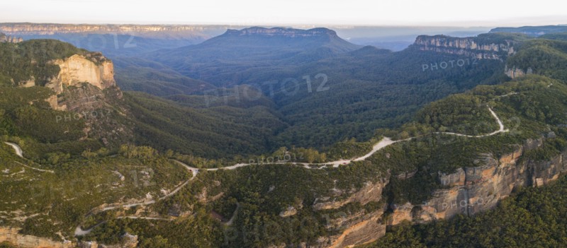 Panorama of Jamison Valley in Blue Mountains National Park