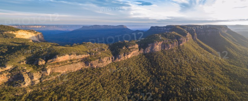 Panorama of Jamison Valley in Blue Mountains National Park