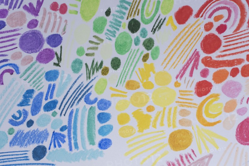 Child's colorful drawing